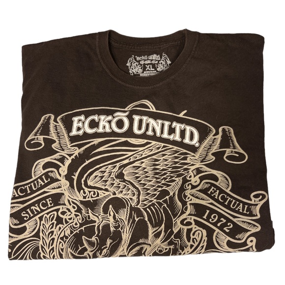 Vintage Ecko Unlimited T-Shirt. Men's Size XL. Brown - Picture 3 of 4